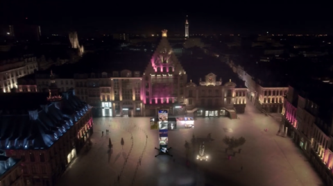 Production of the presentation video for Indochine's stadium tour of France, filmed with a drone.