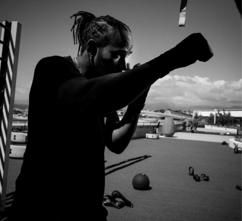 Production of the photo shoot for the collaboration between Puma and Lewis Hamilton in Monaco.