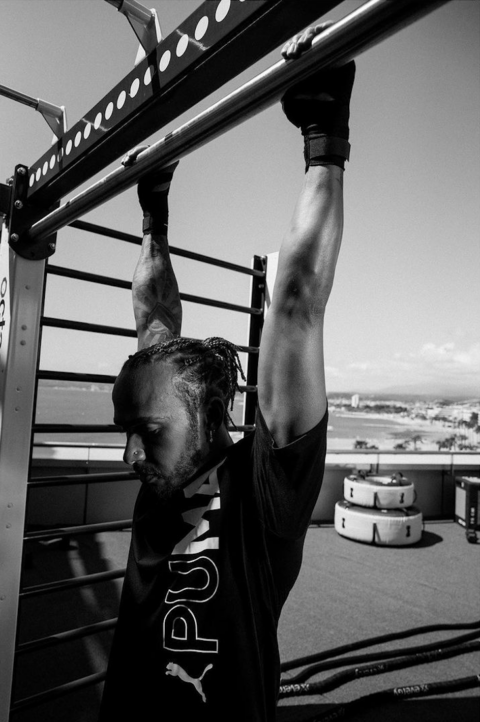 Production of the photo shoot for the collaboration between Puma and Lewis Hamilton in Monaco.
