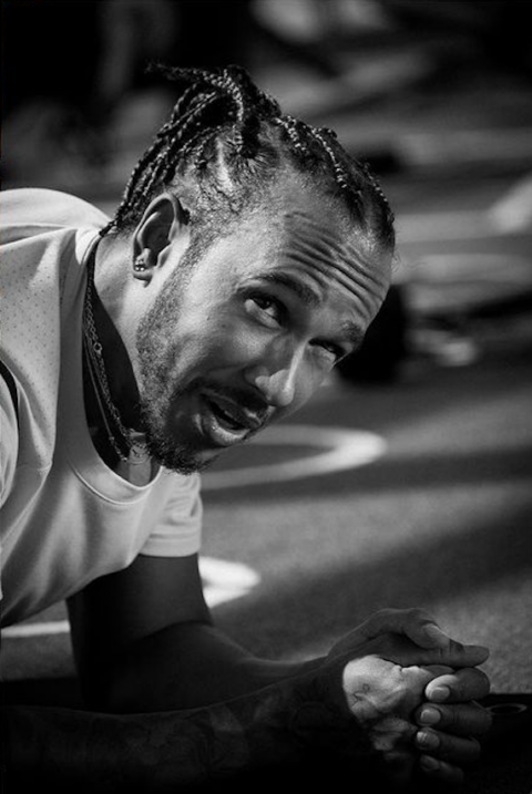 Production of the photo shoot for the collaboration between Puma and Lewis Hamilton in Monaco.