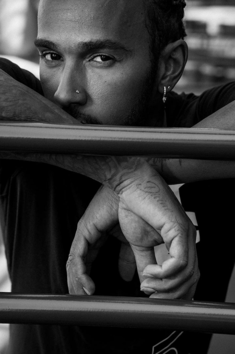 Production of the photo shoot for the collaboration between Puma and Lewis Hamilton in Monaco.