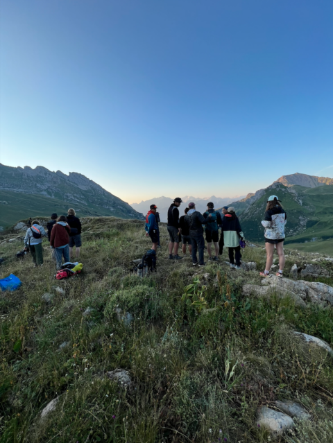 Production of the Buff photo shoot in the Alps.