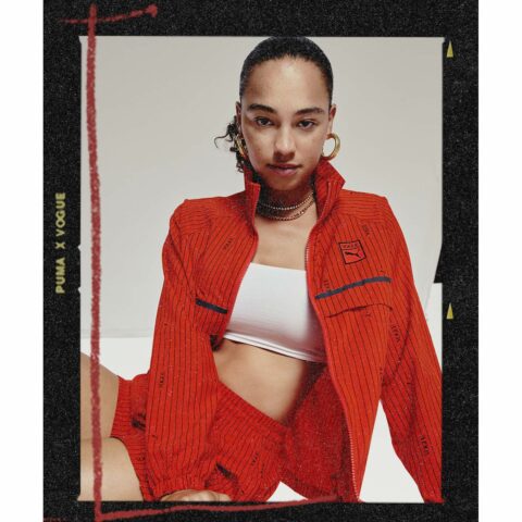 Production of the photo shoot for the collaboration between Puma and Vogue.