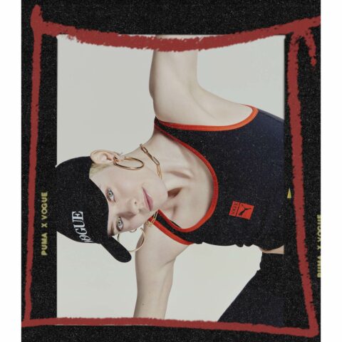 Production of the photo shoot for the collaboration between Puma and Vogue.