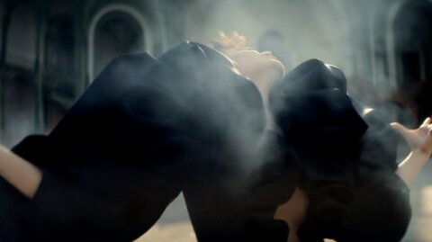 Close-up of hands in stage haze – Rahim Redcar live performance