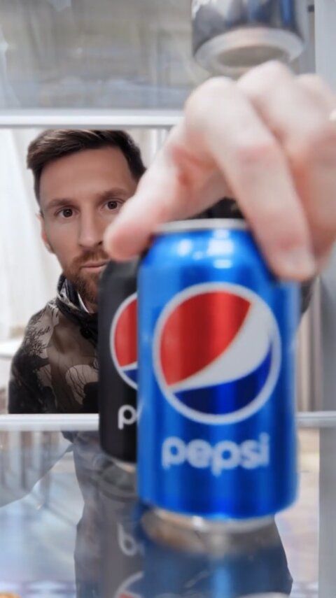 Production of the shoot for the collaboration between Messi and Pepsi.