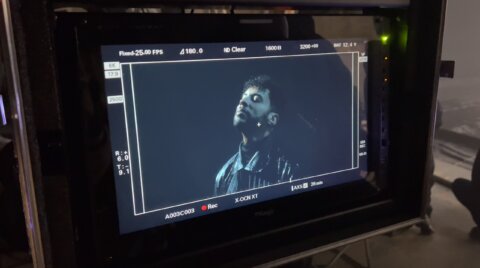 On-set monitor during the Disiz ft. Damso music video shoot