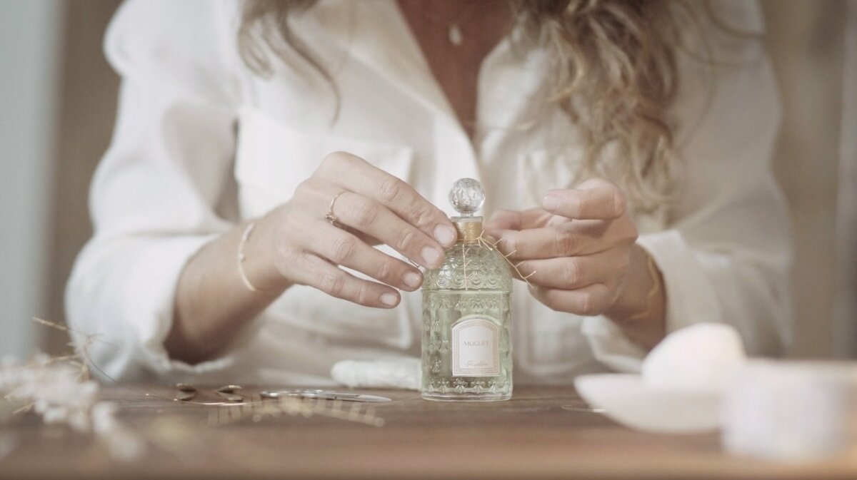 Production of the shoot for Guerlain, for the release of the Le Muguet collection.