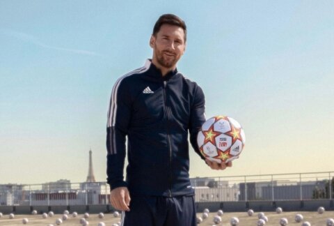 Production of the shoot for the collaboration between Messi and Adidas.