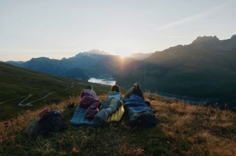 Production of the Buff photo shoot in the Alps.
