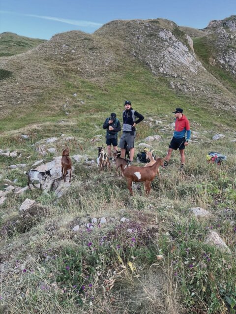 Production of the Buff photo shoot in the Alps.