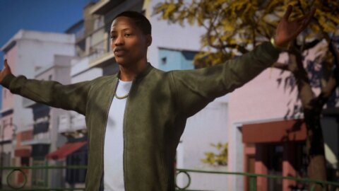 Alex Hunter, arms wide open on a balcony – EA SPORTS FC 27