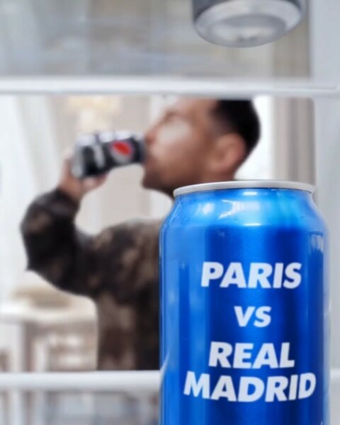 Lionel Messi drinking a Pepsi – Pepsi x UEFA Champions League social content